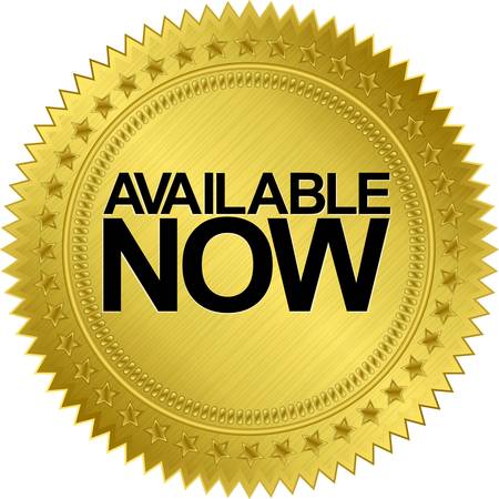 Golden available now signのイラスト素材