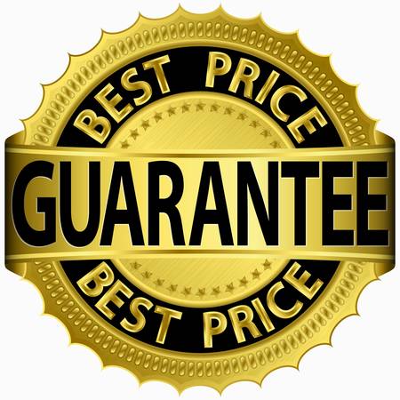 Best price guarantee golden labelのイラスト素材