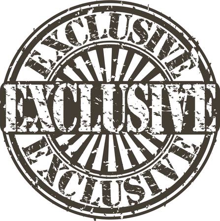 Grunge exclusive stamp, vector illustration のイラスト素材
