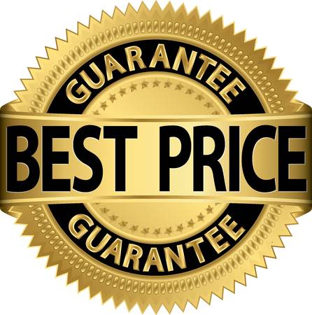 Best price guarantee golden labelのイラスト素材