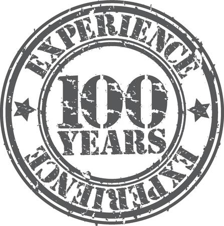 Grunge 100 years of experience rubber stamp, vector illustrationのイラスト素材