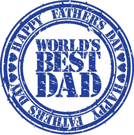 Grunge Happy father s day rubber stamp illustration のイラスト素材