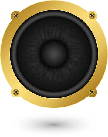 Audio speaker app icon, vector illustrationのイラスト素材