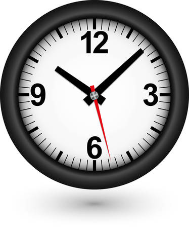 Black clock icon, vector illustration のイラスト素材