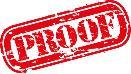 Proof grunge rubber stamp, vector illustration のイラスト素材