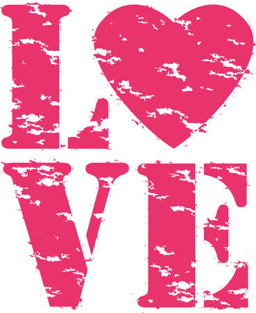 Love grunge rubber stamp, vector illustration のイラスト素材