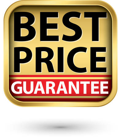 Best price guarantee golden label, vector illustrationのイラスト素材