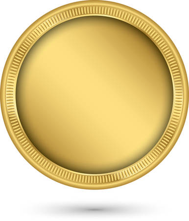 Gold coin, vector illustrationのイラスト素材