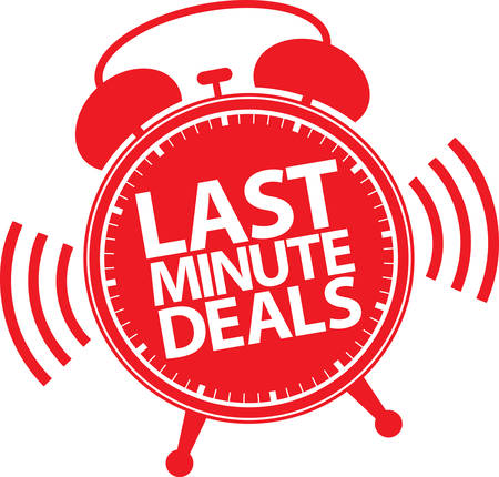 Last minute deals alarm clock icon, vector illustrationのイラスト素材
