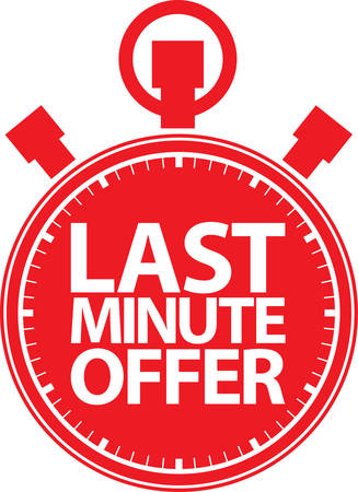 Last minute offfer stopwatch icon, vector illustrationのイラスト素材