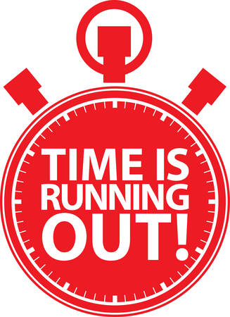 Time is running out stopwatch icon, vector illustrationのイラスト素材