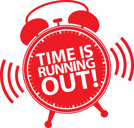 Time is running out alarm clock icon, vector illustrationのイラスト素材
