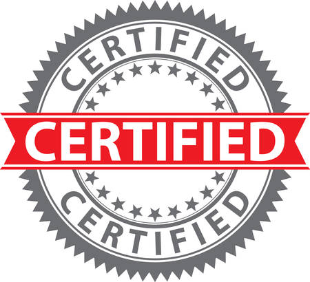 Certified stamp, certified badge, vector illustrationのイラスト素材