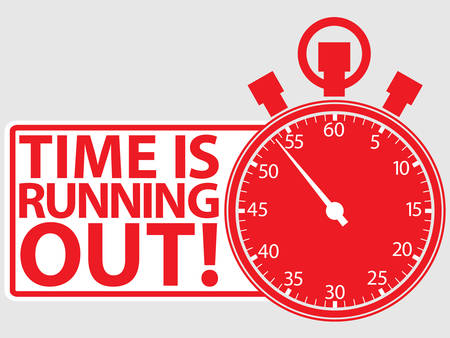 Time is running out label, vector illustrationのイラスト素材
