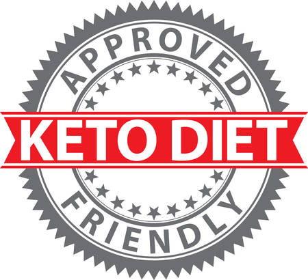 Keto diet friendly sign, keto diet friendly badge, vector illustrationのイラスト素材