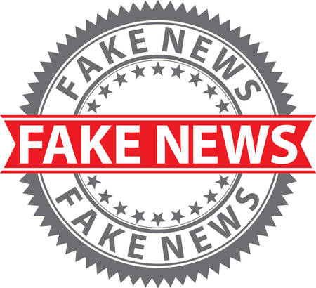 Fake news sign, fake news  badge, vector illustrationのイラスト素材