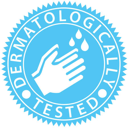 Dermatologically tested label, vector illustrationのイラスト素材