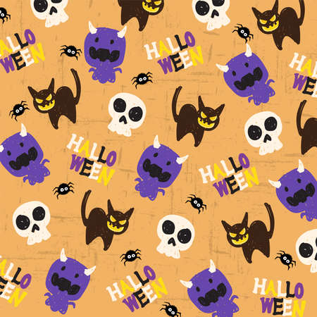 halloween holiday pattern background card vector illustration design

  wallpaperのイラスト素材