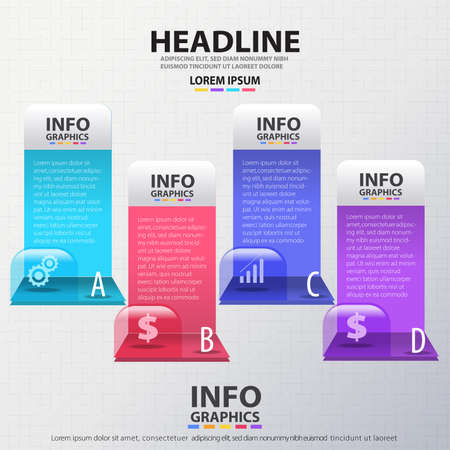 infographics template design vector illustration banner business concept annual report

 processesのイラスト素材