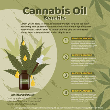 cannabis leaf pattern vector illustration branner brochures leaflef flyerのイラスト素材