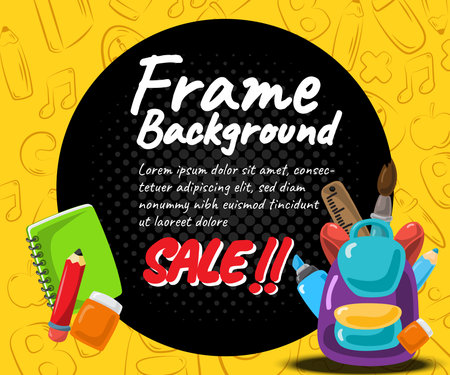 education frame background concept illustration vector designのイラスト素材