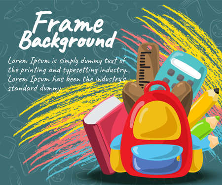 education frame background concept illustration vector designのイラスト素材