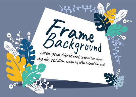 nature frame background concept illustration vector designのイラスト素材