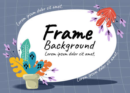 nature frame background concept illustration vector designのイラスト素材