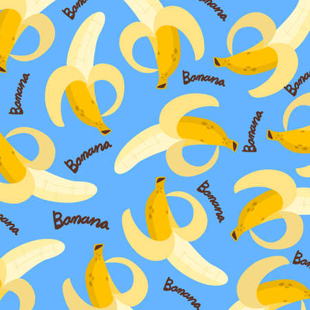 fruits bananas pattern background concept illustration vectorのイラスト素材