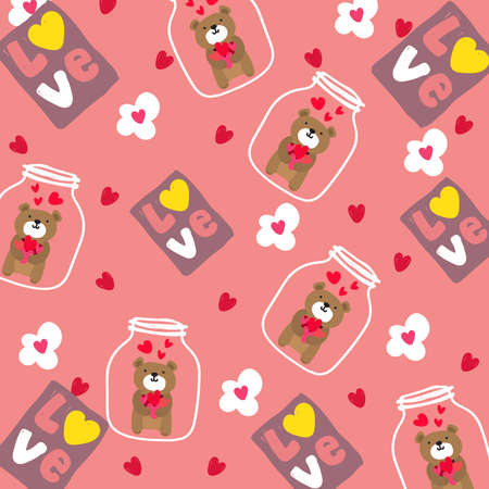 valentine pattern background elements art design vector illustrationのイラスト素材