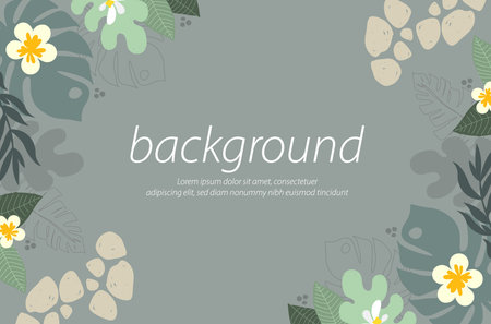 nature tropical light yellow cream color background art design composition illustration vector
