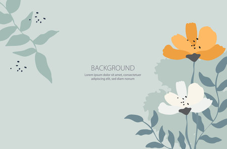 collection of pastel flower backgrounds for editable designs, posters,     brochures, presentations, web and other designs.のイラスト素材