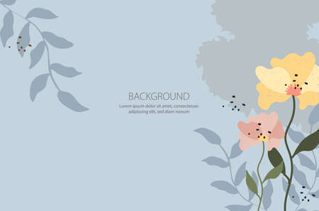 collection of pastel flower backgrounds for editable designs, posters, 

    brochures, presentations, web and other designs.のイラスト素材