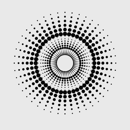 Vector Retro Style Halftone Background Dot Frame.のイラスト素材