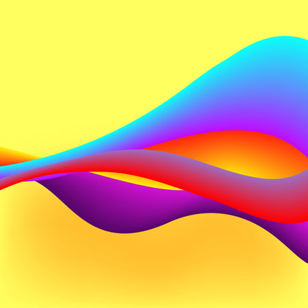 Fluid Colors with Red Blue Violet Gradient Abstract Background.の写真素材