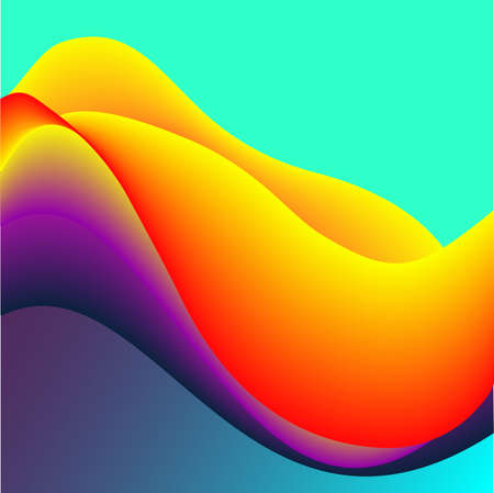 Fluid Colors with Red Yellow Violet Gradient Abstract Background.の写真素材