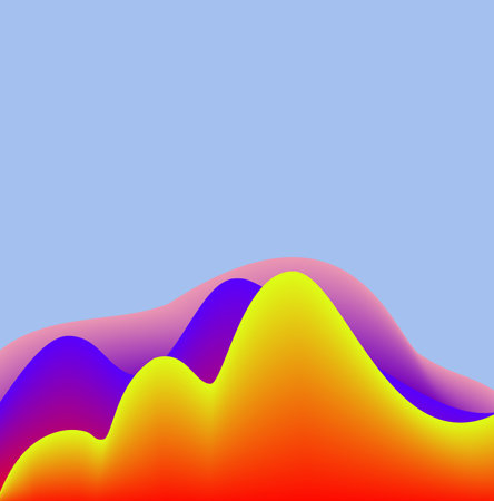 Fluid Colors with Red Yellow Violet Gradient Abstract Background.の写真素材