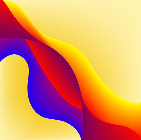 Fluid Colors with Red Yellow Violet Gradient Abstract Background.の写真素材