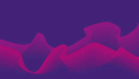 Fluid Colors with Blue Pink Violet Gradient Waves on Dark Background. Abstract Background. Perfect for Cover, Print, Poster and Flyer design.の写真素材