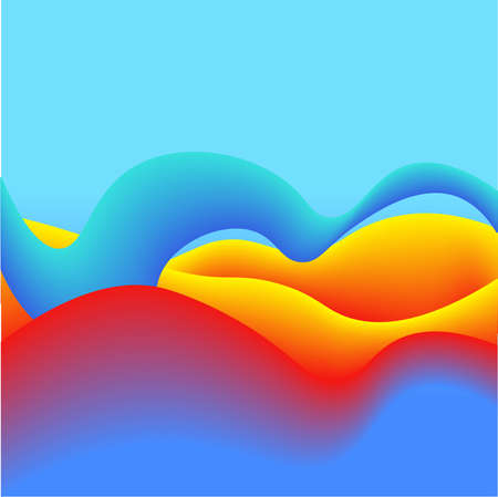 Fluid Colors with Red Yellow Violet Gradient Abstract Background. Perfect for Cover, Print, Poster and Flyer design.の写真素材