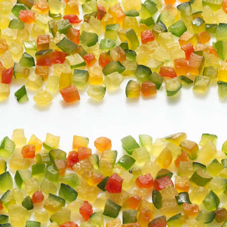 Crystallised Fruit on whiteの写真素材