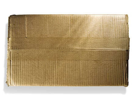 Single cardboard boxの写真素材