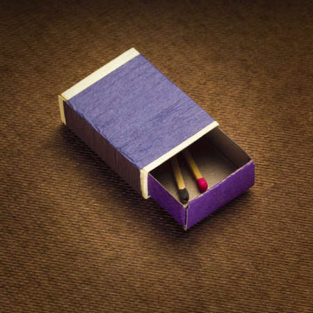 Matchbox and last matchの写真素材