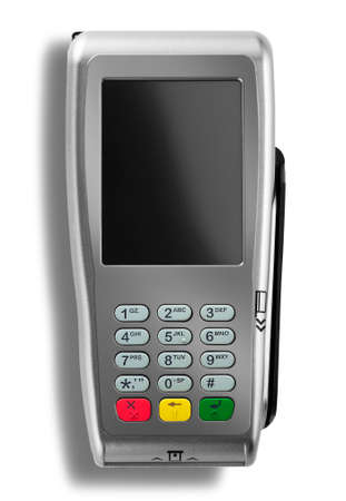 Credit Card Reader isolated on withe background,with clipping の写真素材