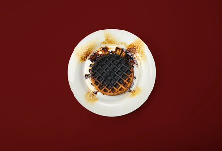 waffles burnedの写真素材