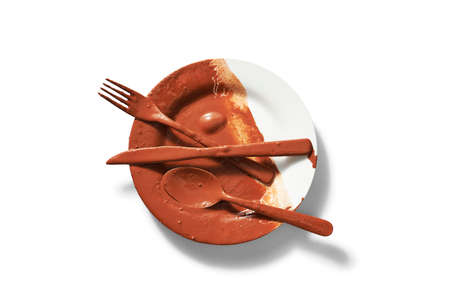 dirty dishの写真素材