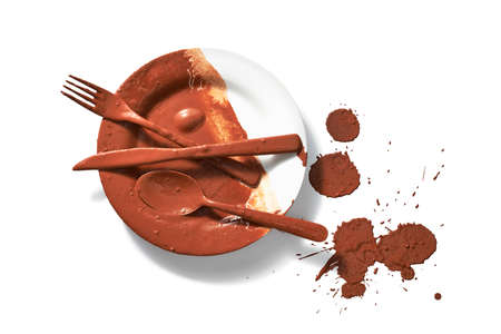 dirty dishの写真素材