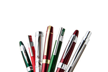 pens on white の写真素材