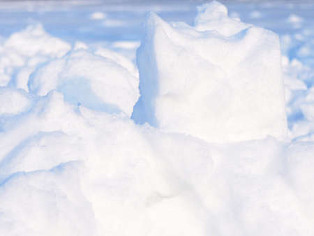 Beautiful natural winter background. Drift of pure white snowの写真素材