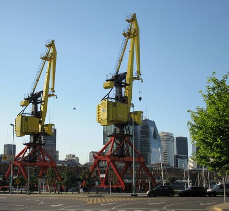 Twin cranesの写真素材